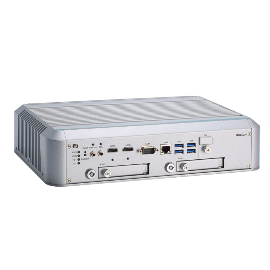 tBOX520 12th Gen Alder Lake-U Intel Core Railway Embedded PC with EN45545-2 Certification